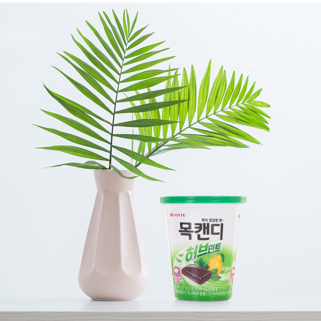 롯데 목캔디 허브민트 122g(통)