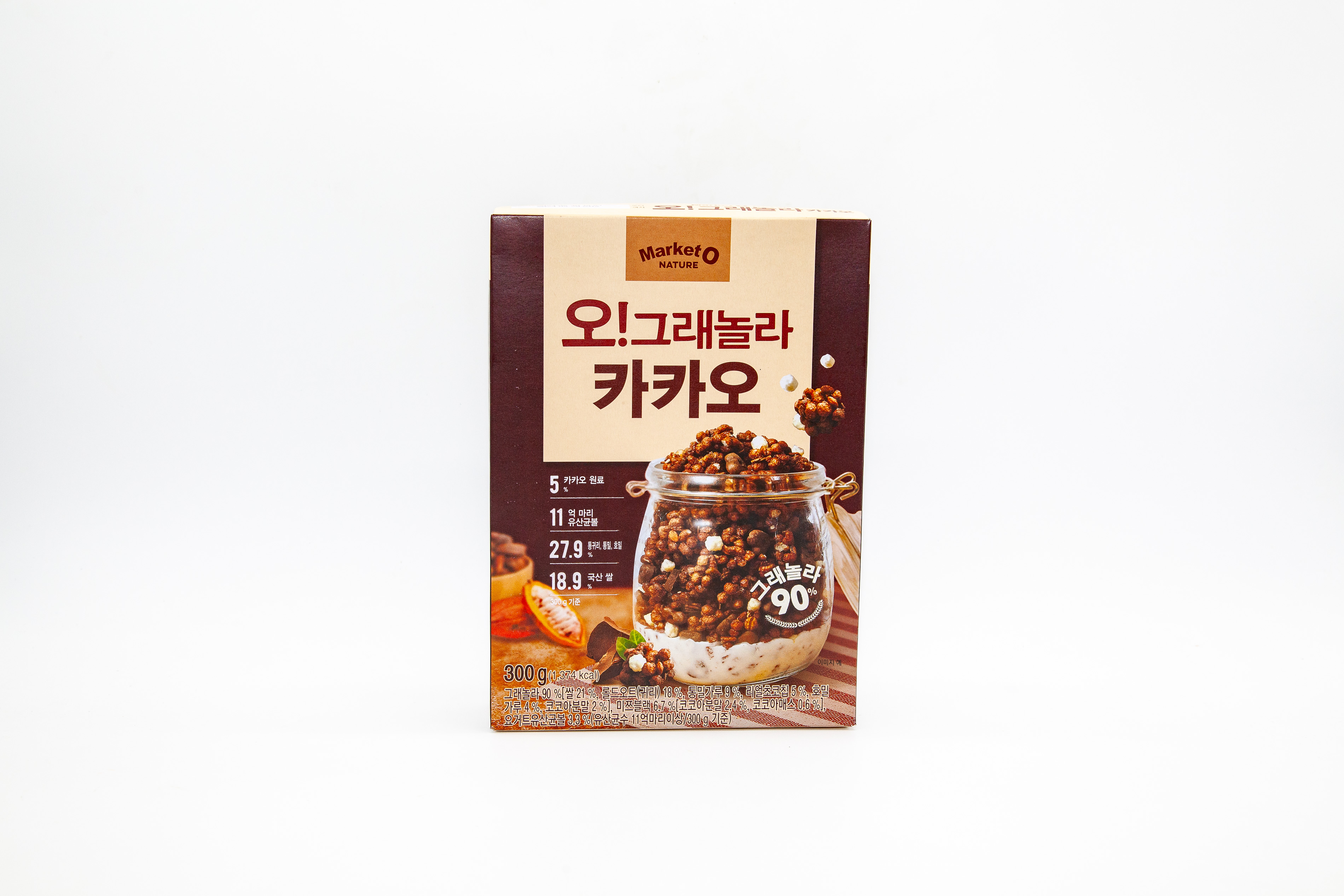 [마켓오] 오그래놀라 카카오 유산균 볼 300g