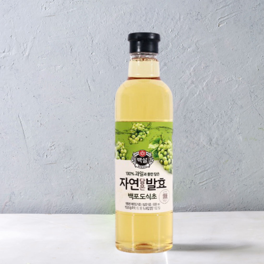 백설 100% 자연발효 백포도 식초 800ml